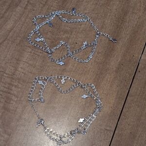 Elegant Silvertone Chain boot anklet